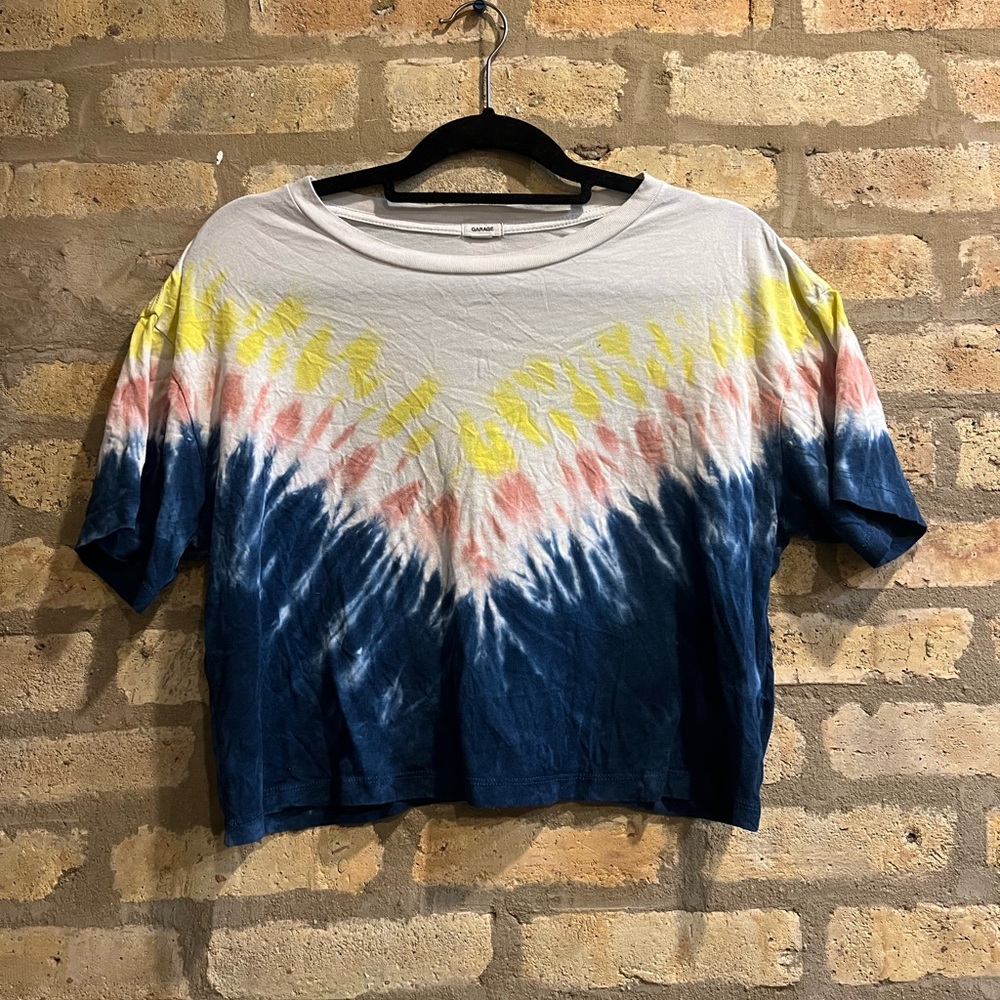 Tie-Dye Women's Top - Blue, Pink, Yellow